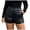 Black_YYX, variant on Fsqjgq Faux Leather Shorts for Women Summer Clothes High Waisted Bodycon Bottom Casual Work Short with Pockets