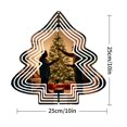 thumbnail image 3 of Metal Hanging Christmas Tree Wind Spinner - Festive Garden Decor with Intricate Patterns for Yard and Holiday Cheer, 3 of 7