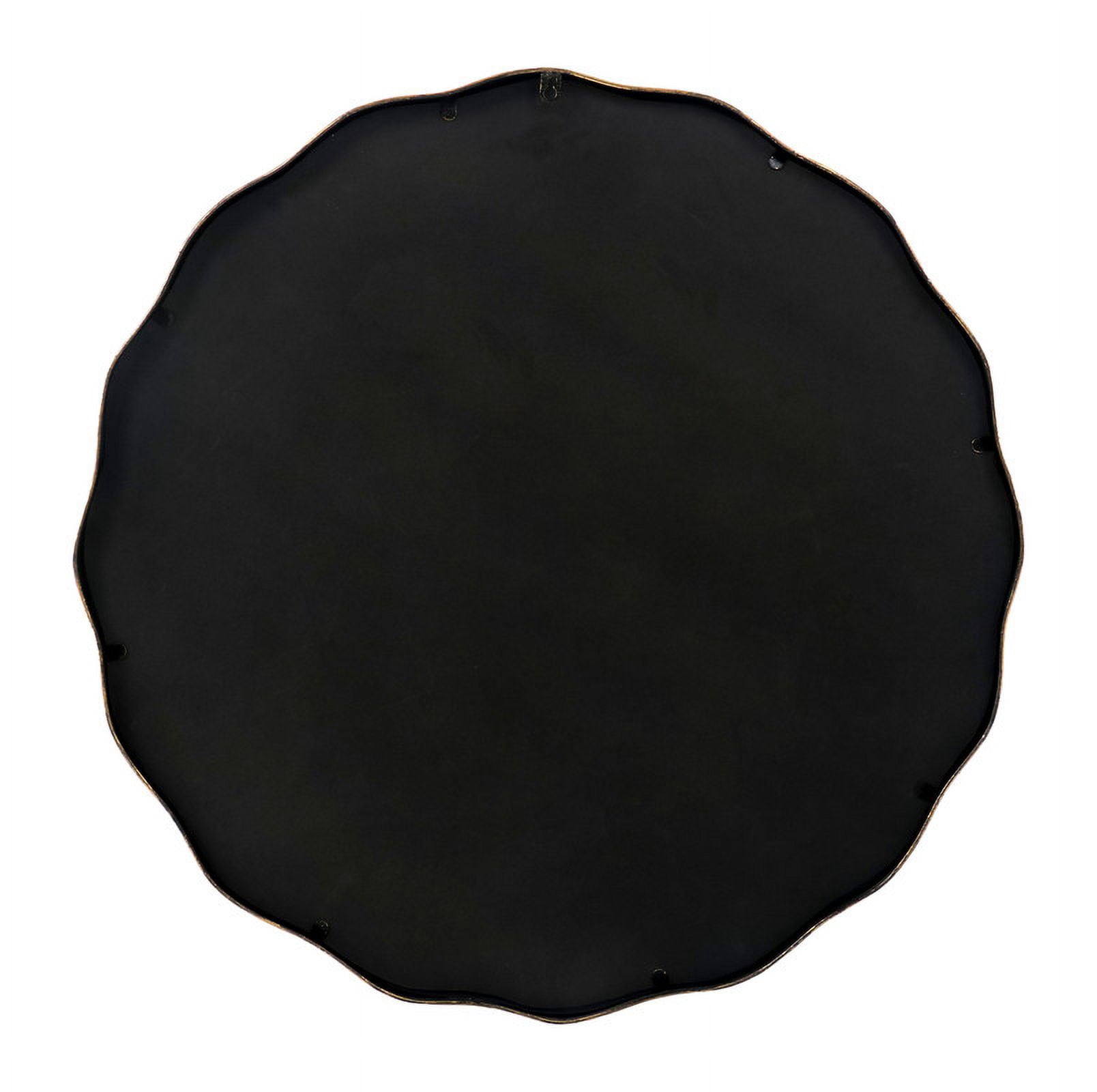 Ripples Gold Round Metal Modern Wall Mirror