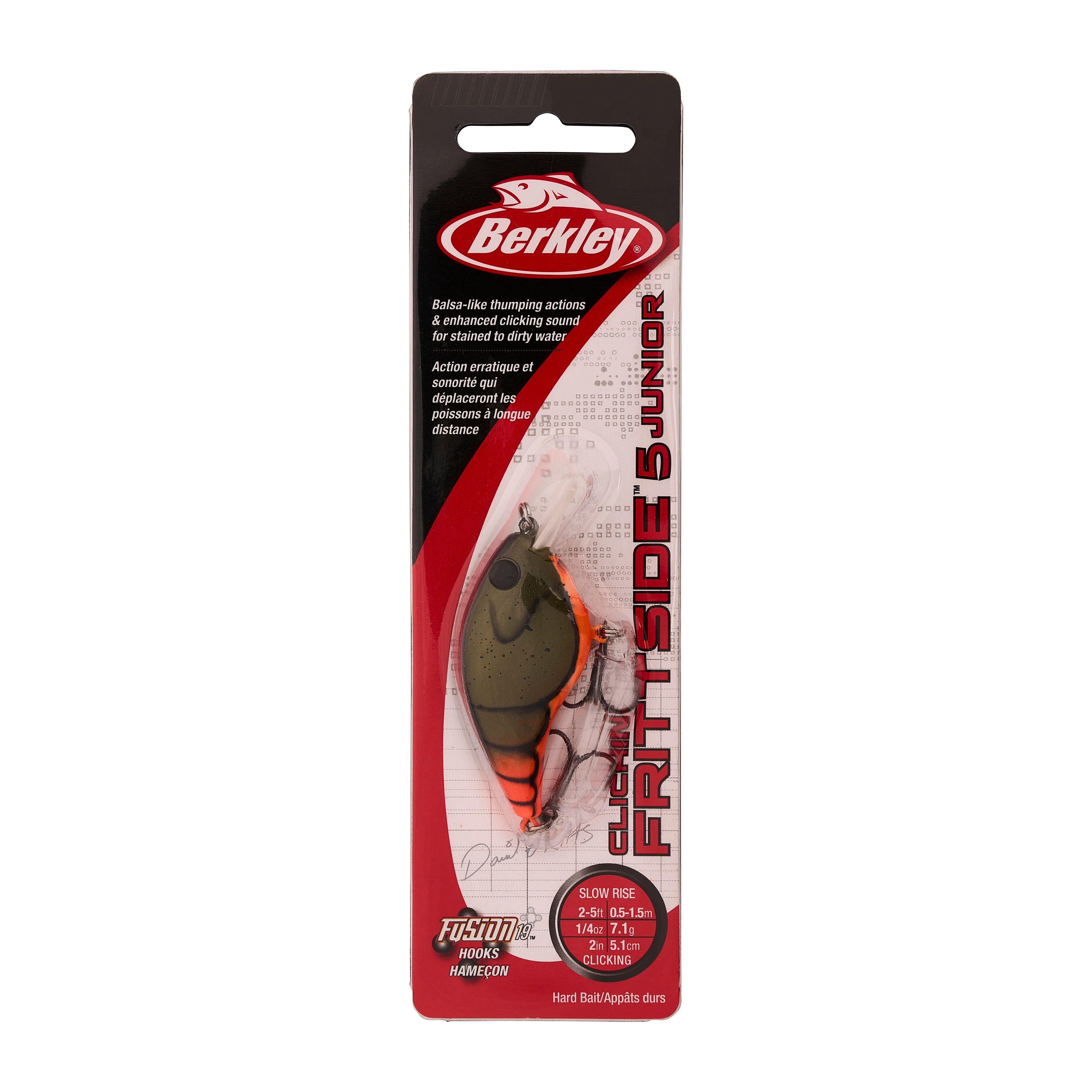 Berkley Clickin’ Frittside Lure, Firetail Green Craw, 5 Junior (1/4 oz)