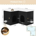 thumbnail image 6 of JanflyHome Corner Cat Litter Box Cabinet for 2 Cats with 2 Collapsible Cat Bowl, 6 of 9