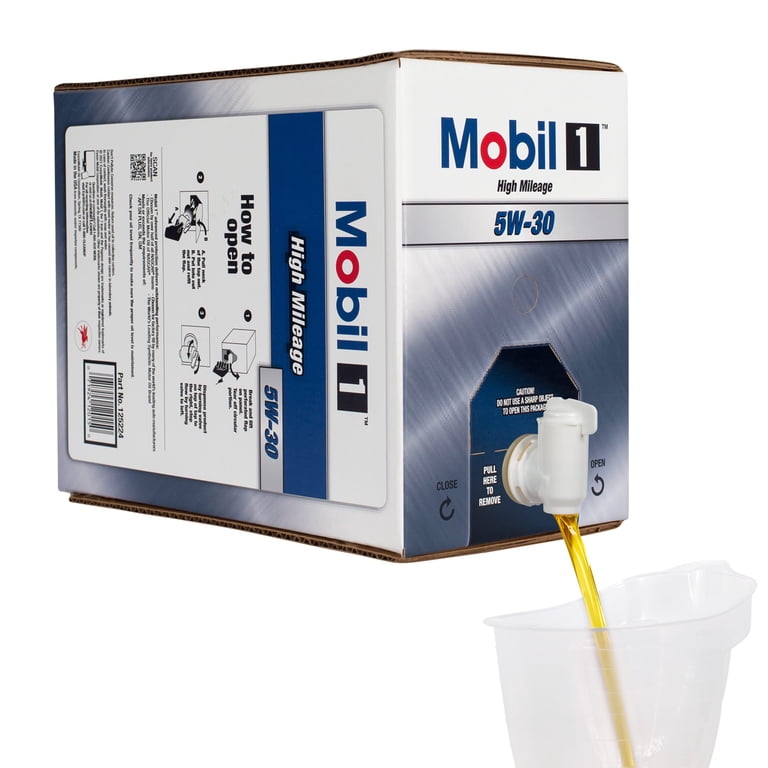 Mobil 1 High Mileage Full Synthetic Motor Oil 5W-30, 12 Quart