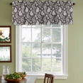 thumbnail image 3 of 2 Pack Valances for Window, Grey Paisley Short Curtains for Kitchen Bedroom Living Room, Ethnic Vintage Floral Botanical Abstract Rod Pocket Small Window Treatment Valance Drapes 42 x 12 Inch, 3 of 8