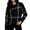 Black, variant on Sorvello Women's Plaid Knit Sweater, Oversized Crewneck Pullover Long Sleeve, Ribbed Cuffs & Hem Casual Fall Style Beige L