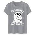 thumbnail image 4 of iTNHFP Hauts Grande Taille pour Femmes T-Shirt Décontracté à Manches Courtes Col Rond Confortable et Élégant, 4 of 4