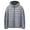 Gray, variant on Wyobmus Men's Winter Hooded Jacket Zipper Cardigan Pocket Long Sleeve Padded Jacket Coat Olive Green