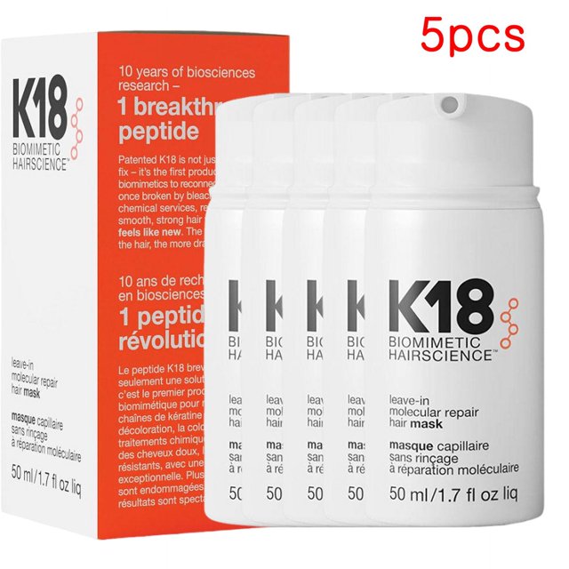 5/1 Uds K18 molecular sin enjuague/1 * mascarilla para el cabello reparadora de castañas suaviza restaura el cabello dañado tratamiento profundo de queratina para cabello y cuero cabelludo