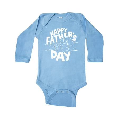 

Inktastic Happy Father s Day Parent-Child Fist Bump Gift Baby Boy or Baby Girl Long Sleeve Bodysuit