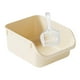 thumbnail image 5 of Contenedor de arena para gatos semicerrado con tapa abierta y antiadherente. Beige, 5 of 9