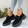 thumbnail image 5 of Domzle Loafers for Womens Dress Shoes Slip on Loafers Platform Business Casual Non-Slip for Daily Office Work Dressy Heeled Chunky Sole Black, 5 of 6