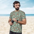 thumbnail image 4 of Wukai Retro Hippie Groovy Mushroom Print Men's Short-Sleeved Mesh T-Shirt,Quick-Dry Short Sleeve Workout T-Shirt-X-Small, 4 of 8