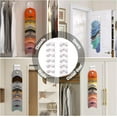 thumbnail image 2 of ziloes Hat Organizer - Sturdy Wall-Mounted Hat Rack with Strong Adhesive - Displays & Stores up to 20 Caps - Closet or Door Hanger for Multilayer Storage - White - 2 Packs, 2 of 7