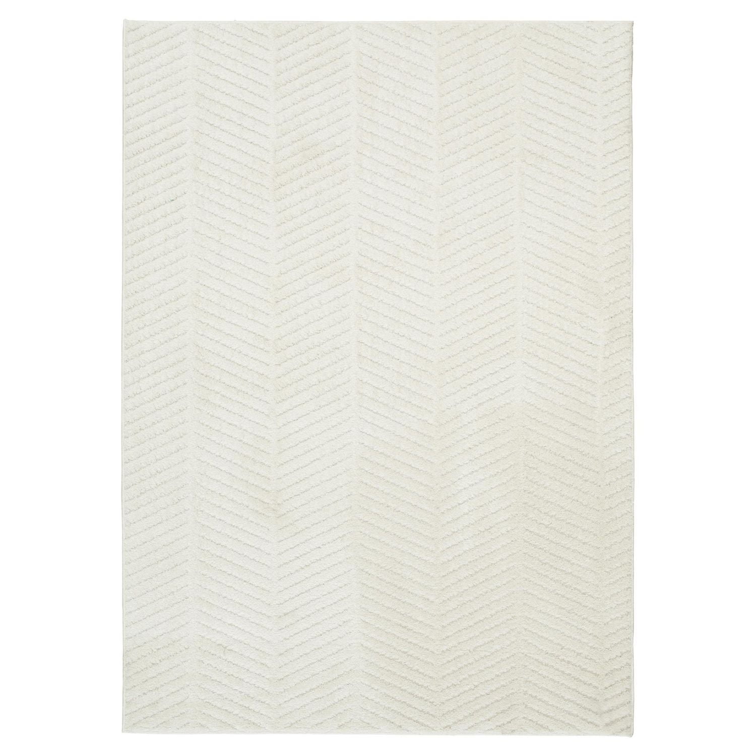 Tapis Avenue B Diagonals blanc cassé 5' x 7'