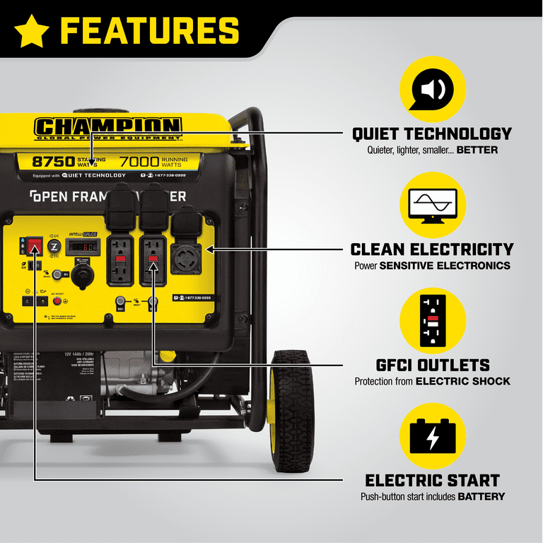 Champion open frame inverter deals