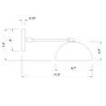 thumbnail image 5 of Warehouse of Tiffany Cosmo Matte Gold 1-Light Adjustable Armed Wall Sconce, 5 of 5