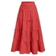 thumbnail image 5 of Vestido de Fiesta de Navidad de las Niñas de Verano Color Sólido Elástico de la Cintura Nudo Completo Falda Vestido Midi, Lindo Traje de Vacaciones, 5 of 8