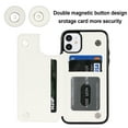 thumbnail image 6 of for iPhone 12 Mini Wallet Case with Card Holder RFID Blocking, Kickstand Card Slots Case, Dimaond Patterned Elegent PU Leather,Double Back Flip Magnetic Clasp and Durable Shockproof Cover,White, 6 of 8
