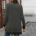 thumbnail image 4 of Women Turtleneck Shirts Plus Size Fashion Contrast Long Sleeve Loose Comfy T-Shirt Base Shirt Pullover Sweatshirt Dark Gray L, 4 of 4