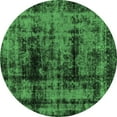 thumbnail image 1 of Ahgly Company Indoor Round Persian Emerald Green Bohemian Area Rugs, 4' Round, 1 of 4