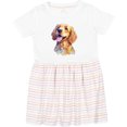 thumbnail image 3 of Inktastic Golden Retriever Watercolor Girls Toddler Dress, 3 of 5