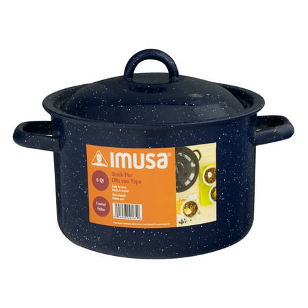 Chantal Enamel Pot - IMUSA C20666-1063310W 6-Qt. Enamel Stock Pot, Blue