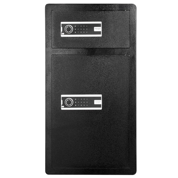 Dranite 7.2 cu.ft Double Door Safe Box, Key Lock & Password Security Cabinet in Black