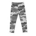 thumbnail image 5 of Odeerbi Toddler Girls Leggings Camouflage Stretchy Tights Pants High Waist Camouflage Printed Pants Stretchy Soft Tights Kids Summer School Wearing Gray, 5 of 5