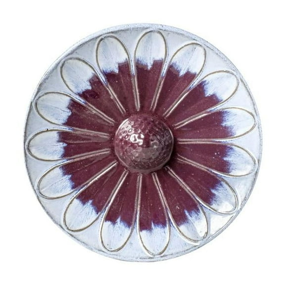 Alfresco Home Daisy Ceramic Bird Bath in Blue