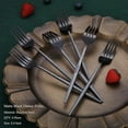 thumbnail image 2 of Matt Black Dinner Forks 6 Piece, Stainless Steel 8.4'' Forks Silverware Set, Dessert Forks, Table Forks, Salad Forks for Home, Kitchen or Restaurant, Dishwasher Safe, 2 of 7