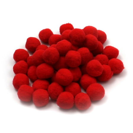 UPC: 0026487695300 | Charles Leonard Creative Arts Pom-Poms 1 Red Pack of 50