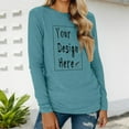 thumbnail image 5 of Oversized Long Sleeve Shirts For Women Comfortable Loose Crew Neck Solid Color Tunic Tops Lightweight Fall Winter Blouses Pullover Outfits Mint Green L, 5 of 7
