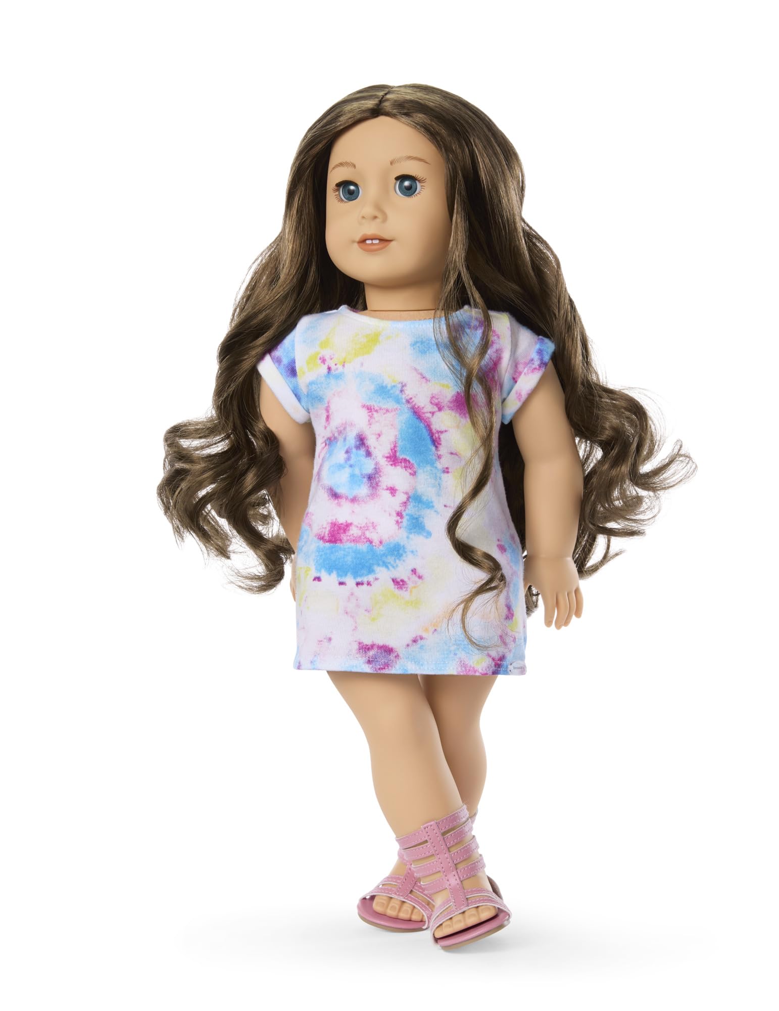 American Girl Truly Me Puppe #126 – 18 Zoll Mit Blauen Augen, Braunem Lockenhaar & Heller Haut