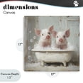 thumbnail image 4 of Stupell Industries Rustic Lodge Piglet Bubble Bath Canvas Art, 17 x 17, by Tina LeCour, 4 of 8