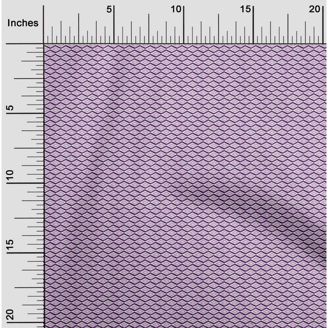 oneOone Polyester Lycra Fabric Geometric Flame Stitch Print Sewing Fabric BTY 56 Inch Wide