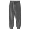 thumbnail image 5 of Rggeeun Mens Pants Casual Solid Color Thermal Knit Jogger Pants For Fall And Winter Comfort Flexible Tapered Ankle Cuff Pants For Men, 5 of 8