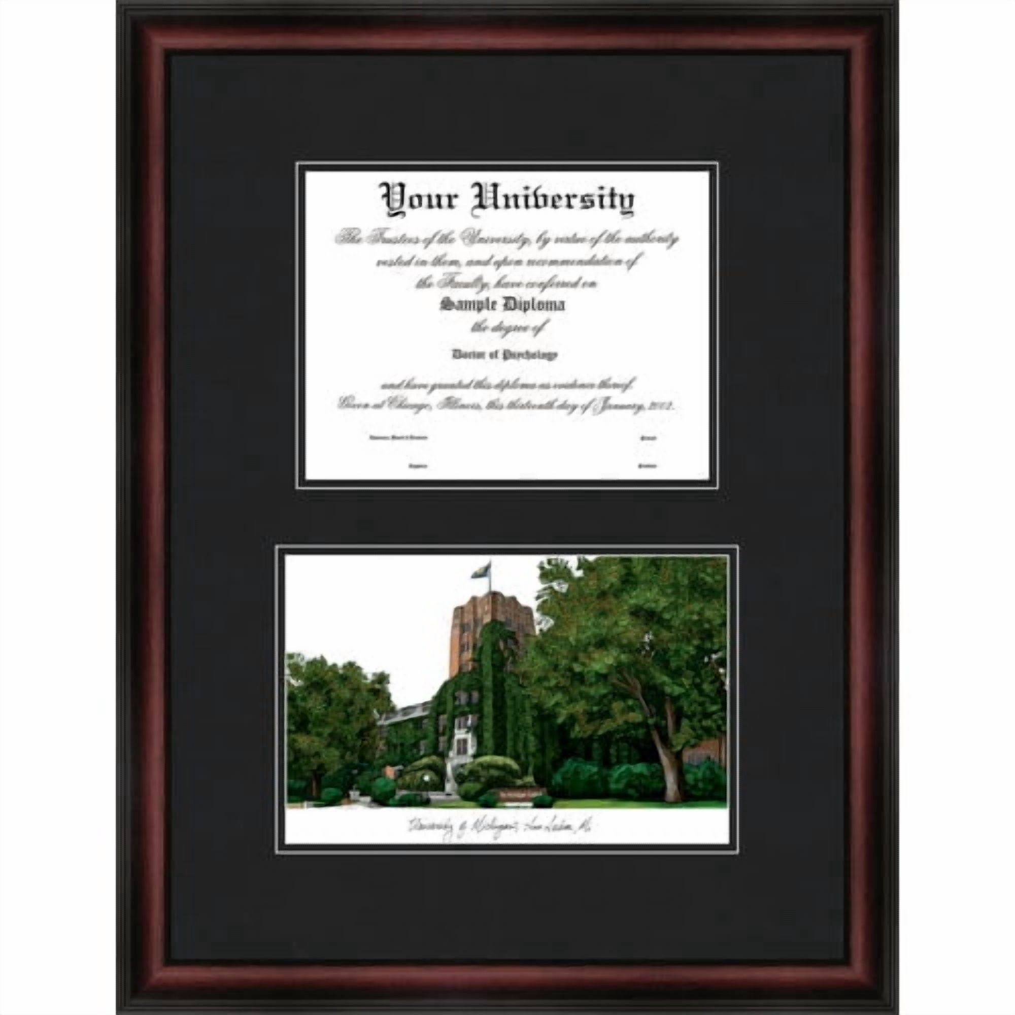 Campus Images KS998D-1185 8.5 x 11 in. Kansas State University Diplomate Diploma Satin Mahogany Frame