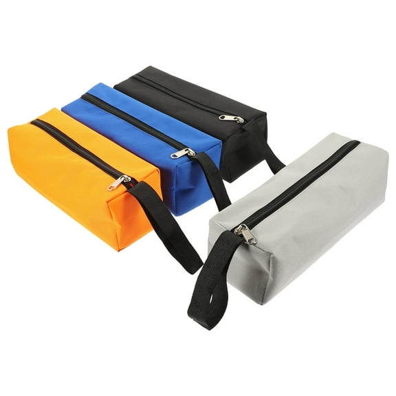 4 Packs Small Tool Pouch Zipper Tool Bags Canvas Waterproof Versatile Hand Zippered Tool Pouches