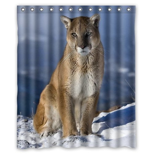 ABPHQTO Cortina de ducha Mountain Lion Cortina de ducha impermeable 150x180 cm