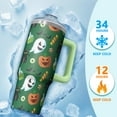 thumbnail image 4 of 30 oz Halloween Pumpkin Spider Tumbler Insulated Stainless Tumbler, Cute Bat Ghost Coffee Cup Water Bottle, Holiday Gift for Girls, 4 of 5