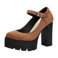 thumbnail image 2 of Women's Thick Waterproof Heel Sandals Closed Toe Ankle Strap Heel Fashion Wedding Party Dress Chunky High Heel Shoes Casual Comfortable Shoes, 2 of 8