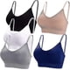 thumbnail image 1 of 5 Pieces Camisole Bras For Women V Neck Camisole Bralettes Seamless Sleeping Bra With Straps And Removable Pads For Women Girls, 1 of 5