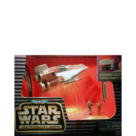 Micro Machines Star Wars Action Fleet A-Wing Starfighter w/ Pilot & C3PO #67034