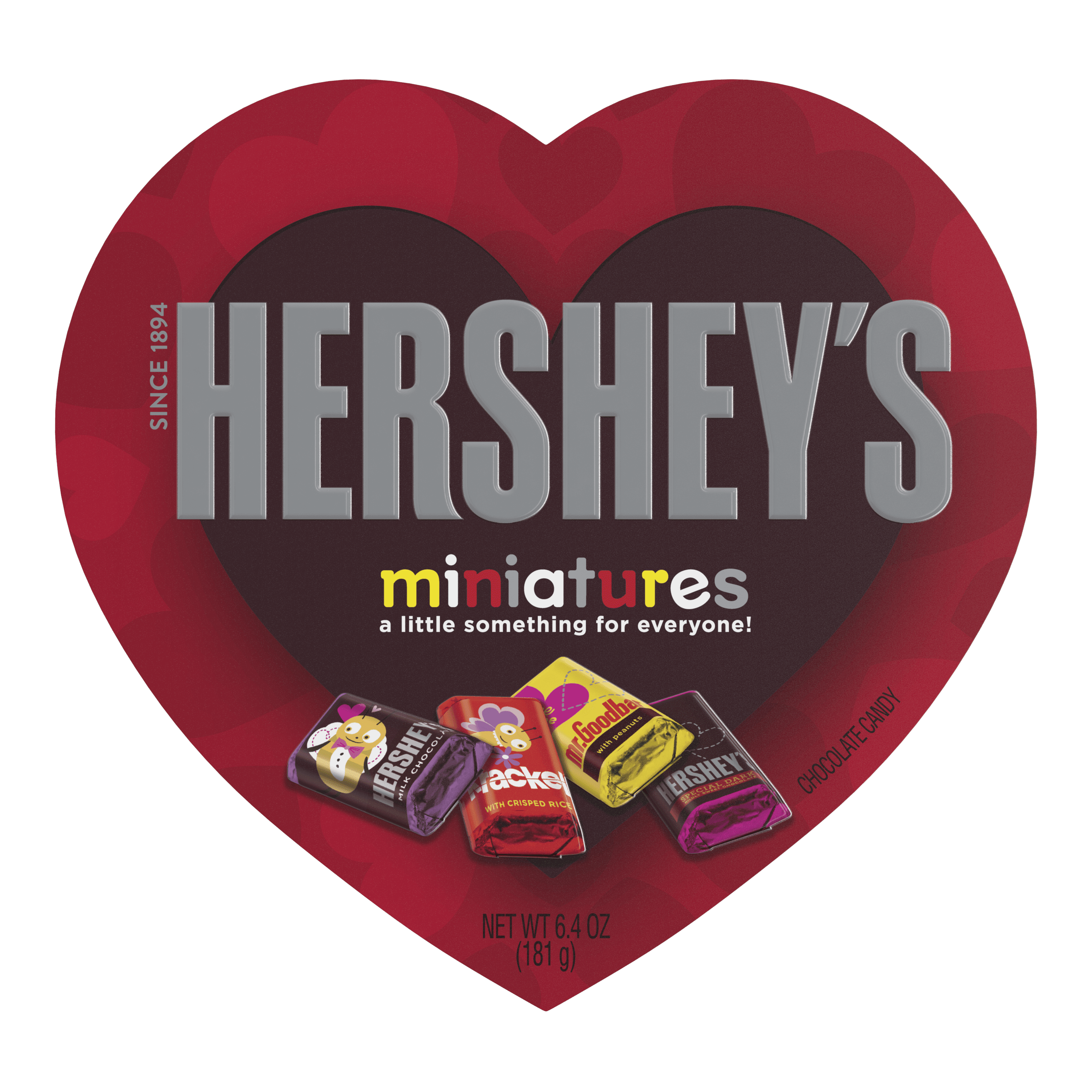 Hershey's, Chocolate Assortment Miniatures Candy Valentine's Heart Box ...