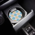 thumbnail image 3 of RYLABLUE Mandala Pattern Aqua and Yellow Texture Set of 2 Car Coaster for Drinks, Absorbent Ceramic Stone Coasters Cup Mat with Cork Base for Home Kitchen Room Coffee Table Bar Decor, 3 of 5