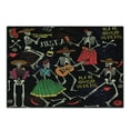 thumbnail image 1 of Skeleton Cutting Board, Dia de los Muertos Fiesta Themed Image with Sugar Skulls and Mexican Elements, Decorative Tempered Glass Cutting and Serving Board, in 3 Sizes, by Ambesonne, 1 of 2