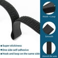 thumbnail image 4 of 5Meters Adjustable Fastening Hook And Loop Straps With 25 Buckles Free Cut Length Cord Straps For Sewing And Cable Wire Manageme black wide 3cm, 4 of 6