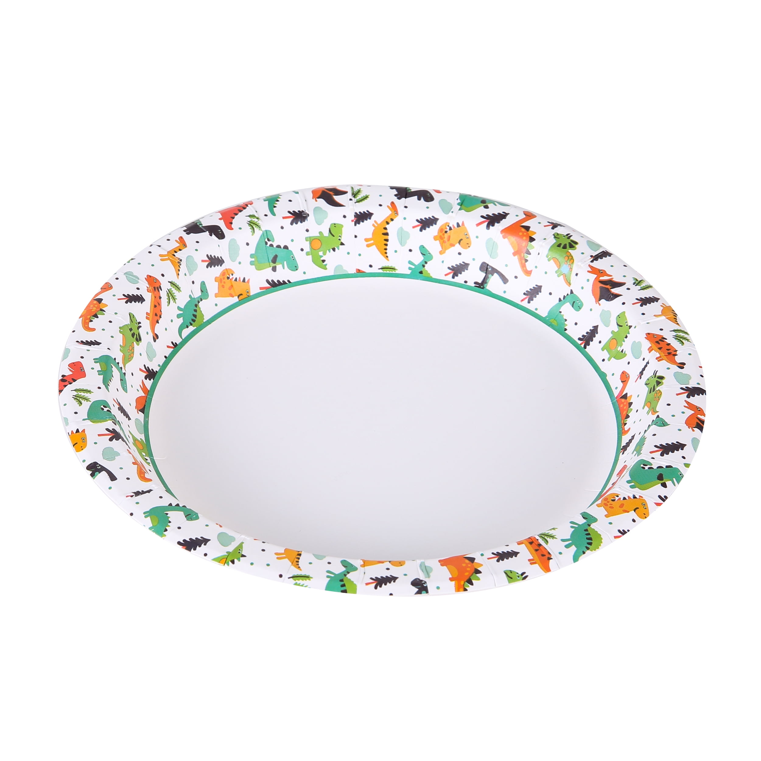 Glad Kids Dinosaurs Round Paper Plates 8.5 inches 20ct