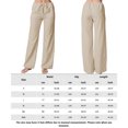 thumbnail image 2 of Pantalones Finos Pantalones casuales de mujer Pantalones con cordón de cintura alta Suave Longitud total Primavera Verano Cgtredaw Caqui L para Mujer, 2 of 6
