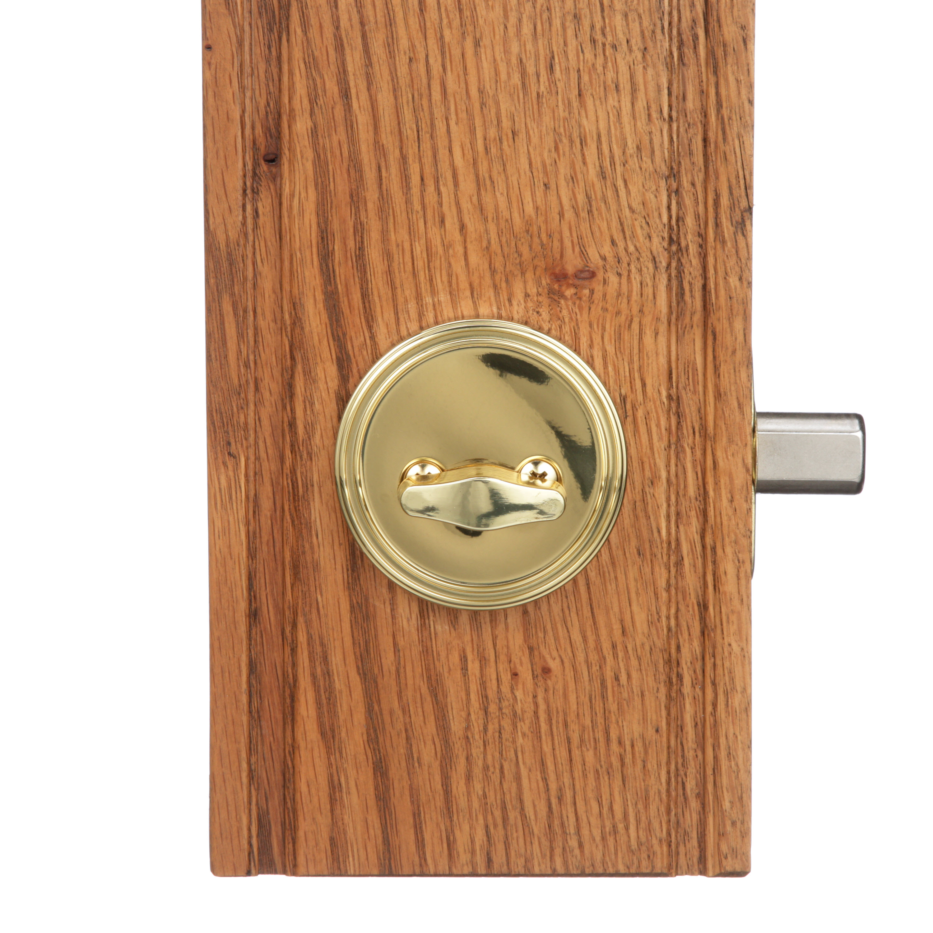 Brinks, Keyed Entry Mobile Home Single Cylinder Deadbolt, Polished Brass Finish - image 5 of 9
