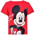 thumbnail image 2 of Disney Boy's 4-Pack Mickey and Friends Short Sleeves Graphic Tee Shirt, Blue/Orange/Red/Yellow, 2T, 2 of 9
